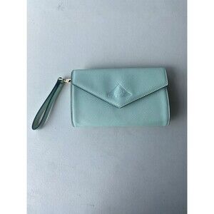Nice Aces Mint Green Vegan Leather Envelope Clutch Wristlet Wallet Maya Tote